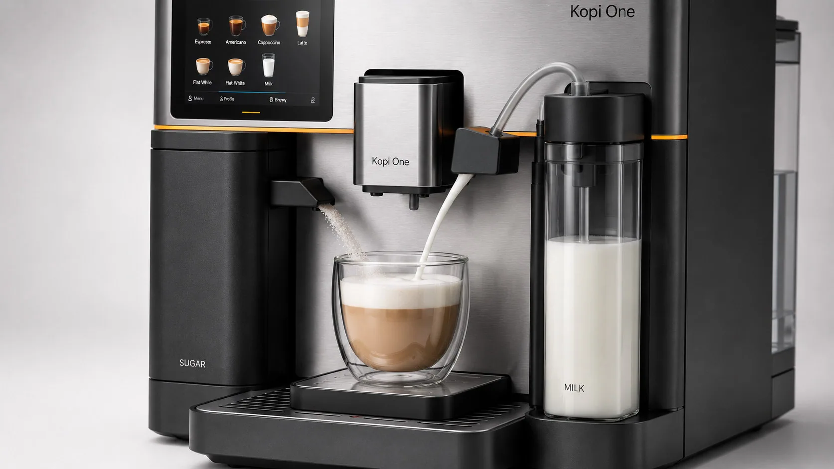 Kopi One removable milk module.