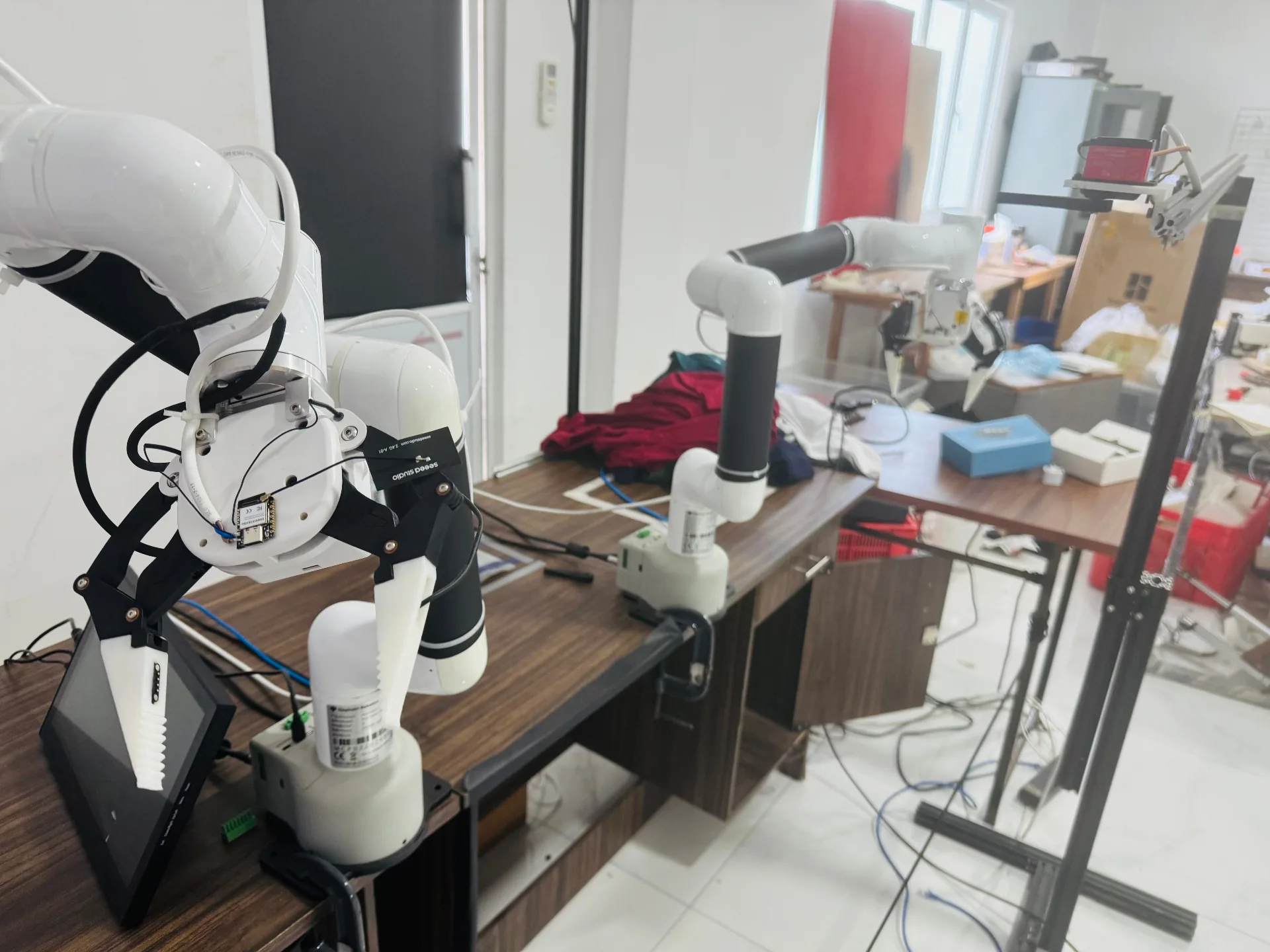 T-shirt folding using robotic arm